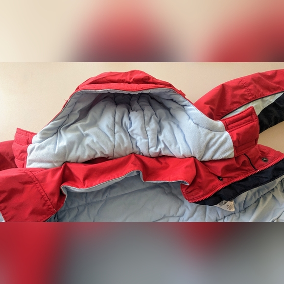 Columbia Sportswear Youth 14-16 Red & Blue Skiing Jacket With Removable Hood. - Picture 13 of 16